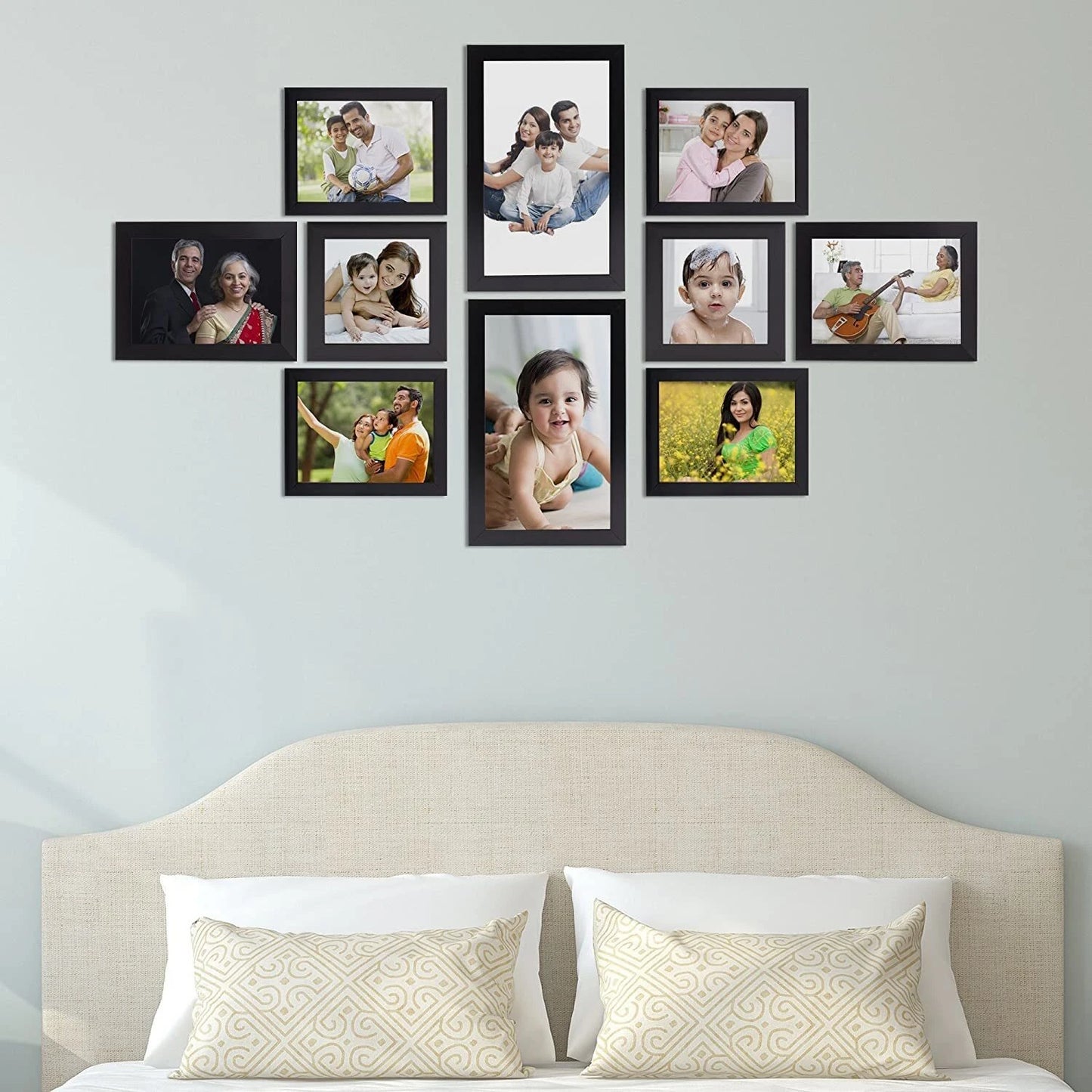 Set of 10 Black Wall Photo Frames | Stuthi Arts