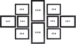 Set of 10 Black Wall Photo Frames | Stuthi Arts