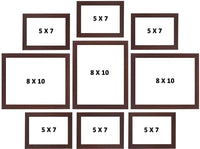 Stuthi Arts Brown Collage Frames – Set of 9