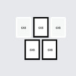 Set of 5 Wall Photo Frames – Black & White Mix | Stuthi Arts