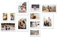 Set of 11 White Photo Frames for Wall Decoration | Stuthi Arts