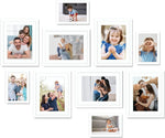 Set of 10 White Photo Frames for Wall Decoration | Stuthi Arts