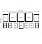 Set of 12 Black Wall Photo Frames | Stuthi Arts