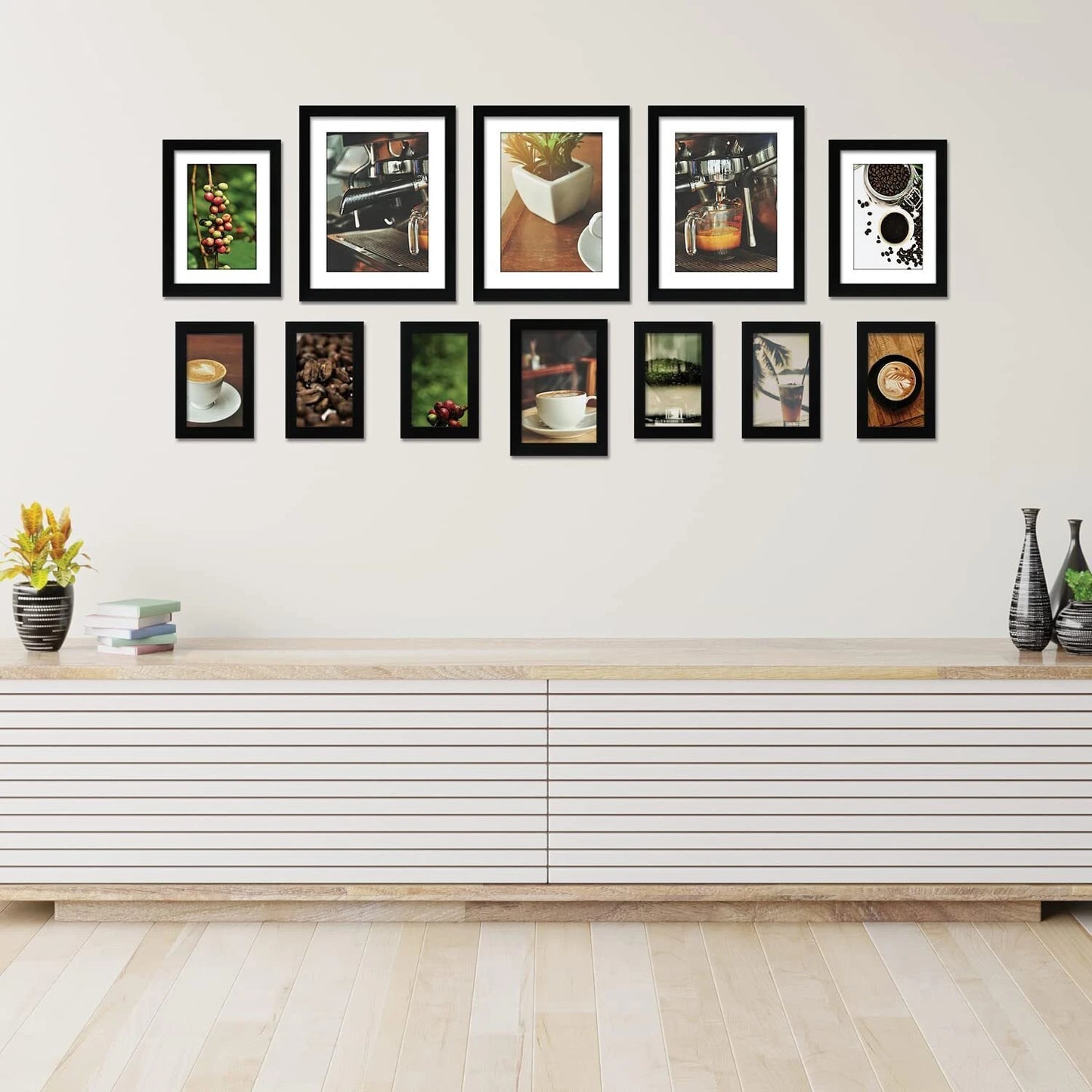 Set of 12 Black Wall Photo Frames | Stuthi Arts