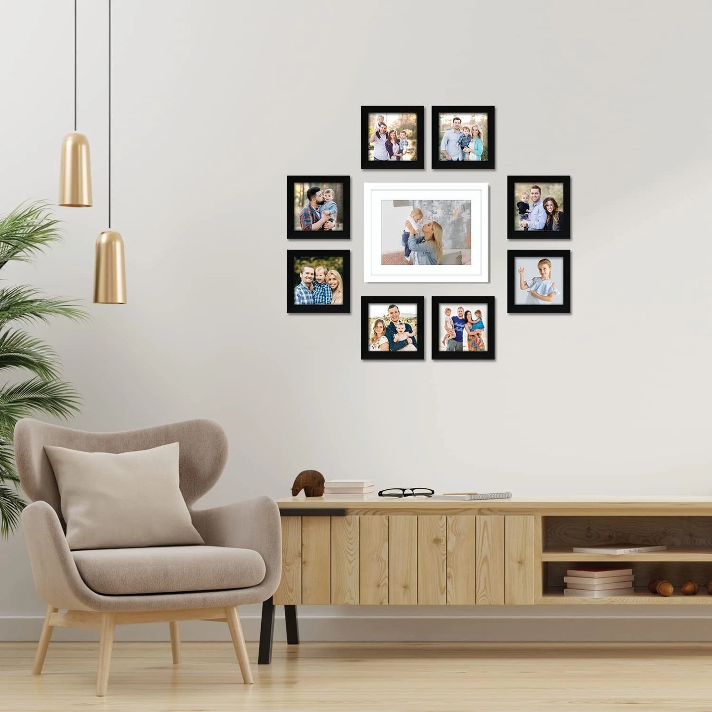 Set of 9 Photo Frames for Wall Decoration | Stuthi Arts