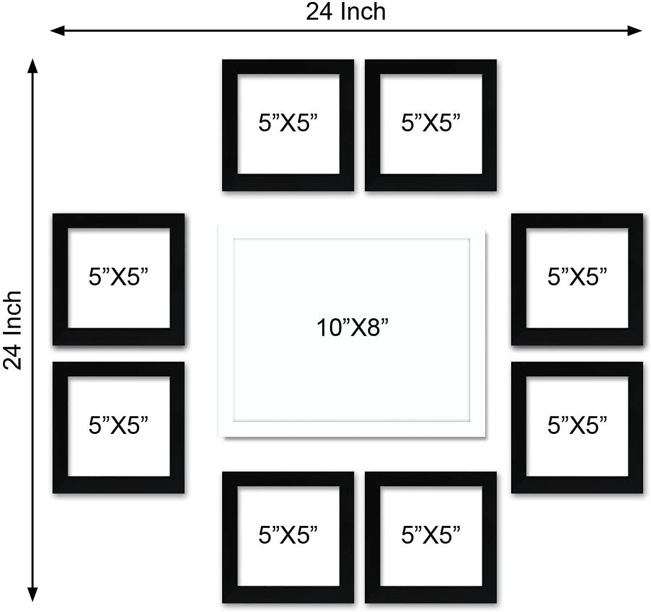 Set of 9 Photo Frames for Wall Decoration | Stuthi Arts