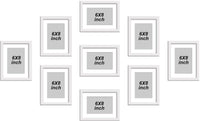 Stuthi Arts |Modern White Wall Photo Frame Set – 9 Piece Collage|