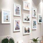Stuthi Arts |Modern White Wall Photo Frame Set – 9 Piece Collage|