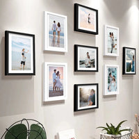 Stuthi Arts |Modern Wall Photo Frame Set – 9 Piece Black & White Collage|