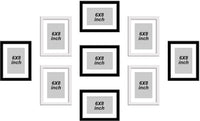 Stuthi Arts |Modern Wall Photo Frame Set – 9 Piece Black & White Collage|