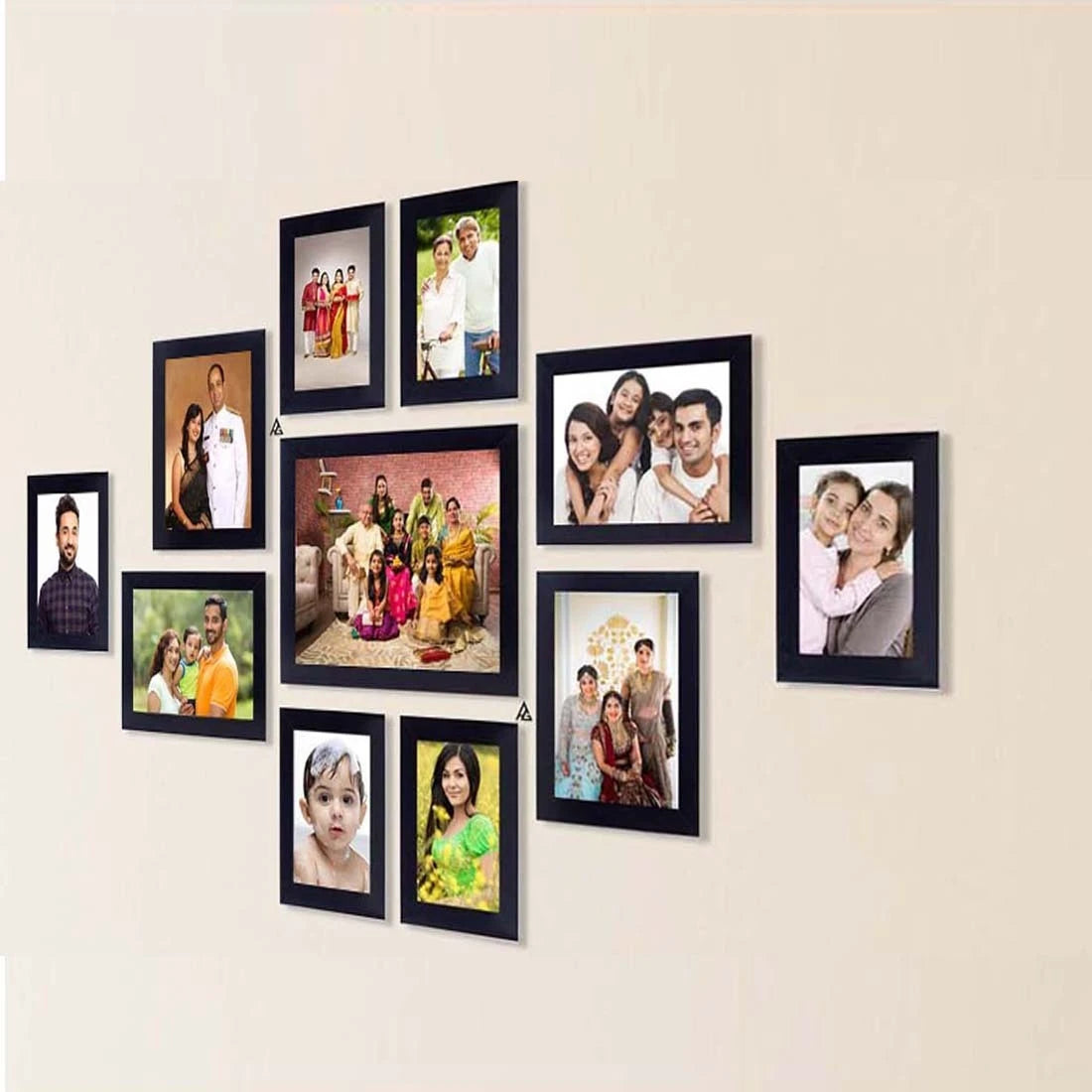 Set of 11 Black Wall Photo Frames | Stuthi Arts