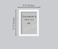 Set of 4 White A4 Size Photo Frames for Wall Decoration | Stuthi Arts