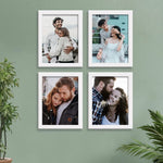 Set of 4 White A4 Size Photo Frames for Wall Decoration | Stuthi Arts
