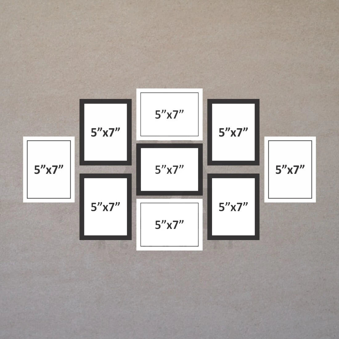 stuthi Arts| Elegant Wall Photo Frame Set – Black & White Collage|