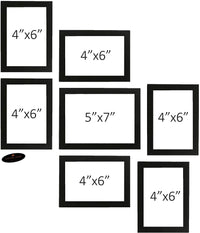 Set of 7 Black Wall Photo Frames | Stuthi Arts